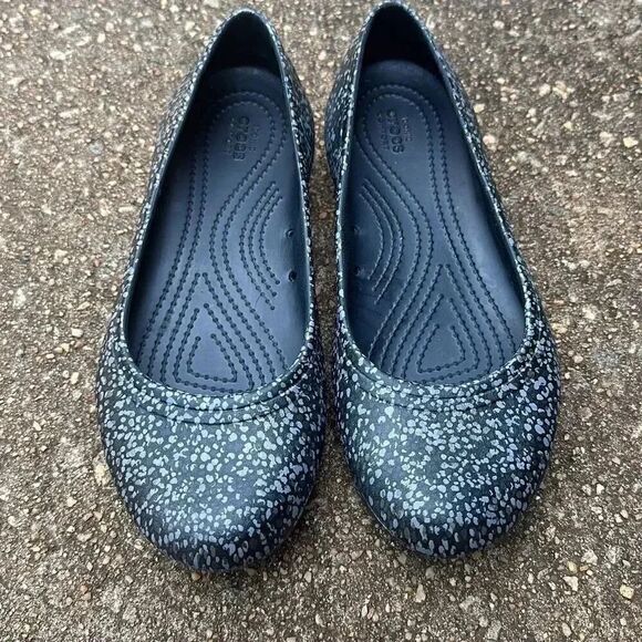 Crocs Womens At Work™ Graphic Flat Slip Resistant Black Women’s Size 7 - Picture 3 of 8